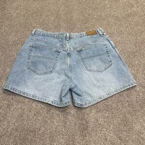 Y2K 00s mcbling Preppy micro mini denim short sz 12 Tommy Hilfiger Boyfriend